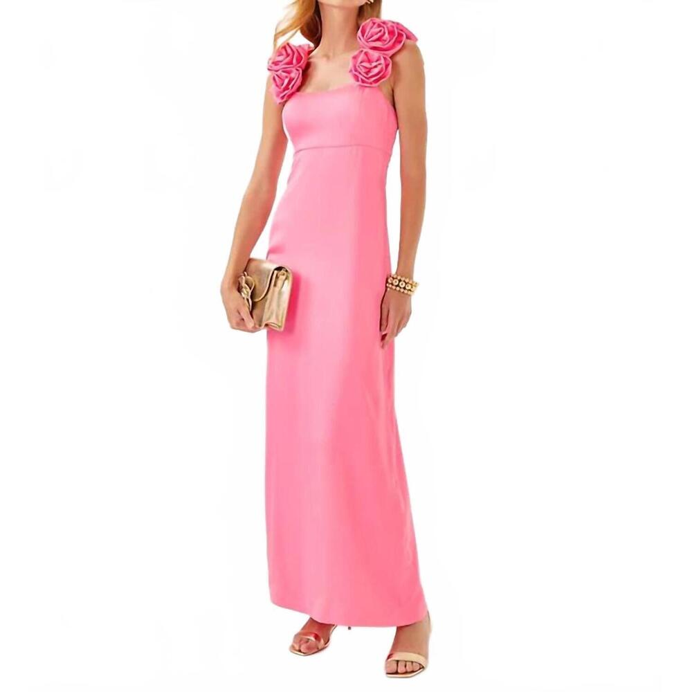 NEW LILLY PULITZER aamira maxi dress in rousseau pink